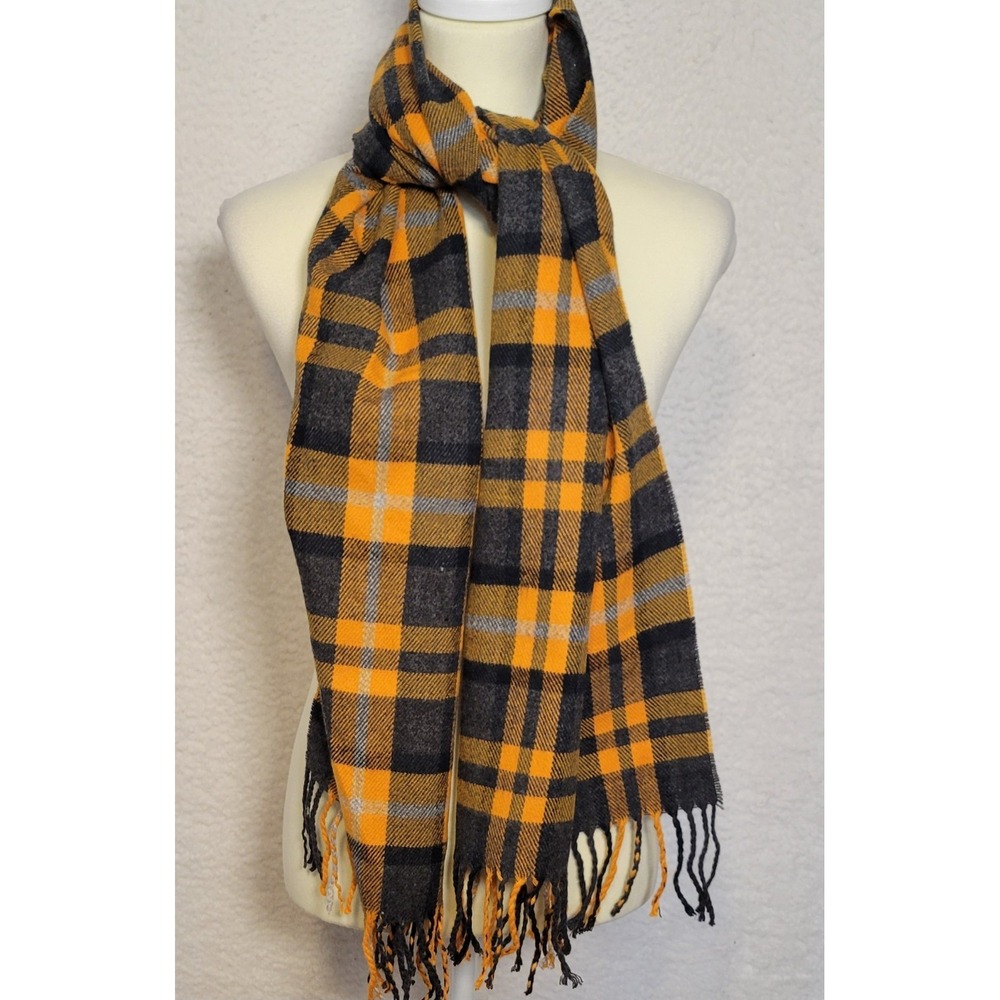 American Eagle Outfitters Plaid Scarf Winter 68" x 15" Fringe Multicolor 1120